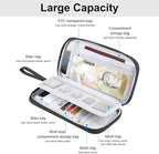 Passport Holder Family, RFID Blocking Travel Wallet Women Men, Travel Document Organizer Premium Wallets Passport Holders Bag, Lightweight Zipper Credit Cards Case Cover for Travel, (Black-Medium)