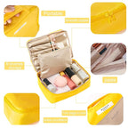 Queboom Travel Makeup Bag Cosmetic Bag Makeup Bag Toiletry bag for women and men (Yellow)