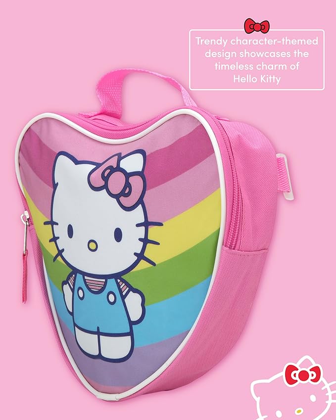 Fast Forward Hello Kitty Girls Backpack and Lunch Box Set - 2 Piece 15 Inch School Backpack With Detachable Lunch Bag Set, Size One Size, Hello Kitty Heart Lunch