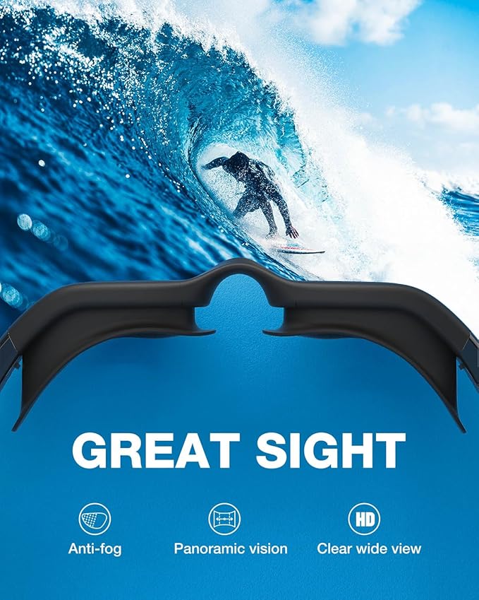 ZIONOR Swim Goggles, Upgraded G1 Polarized Swimming Goggles Anti-Fog for Adult Men Women