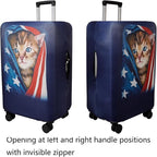 WUJIAONIAO Travel Luggage Cover Baggage Suitcase Cover Protector Skins 18-32 Inch (Cat A, M (for 22-24 inch luggage))