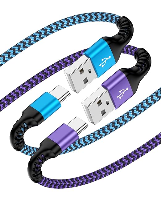 Long Type C Charger Cord 10 Ft for iPhone 17e 17 Pro Max 16e iPhone Air 16 15 Series, Android Phone Accessories C-Type Charging Cord with USB A End, Super Fast Apple Power Cord 10 Foot/2pack