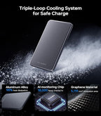 [0.3" Ultra Slim] [Alloy-Made] ULiXWH for Magsafe Portable Charger for iPhone, 2026 Upgrade 5000mAh Fast Charging Magnetic Power Bank, Wireless Battery Pack for iPhone 17 Air 16 15 Pro Max 14 13, Grey