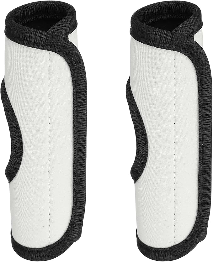 PATIKIL Luggage Handle Wrap for Suitcase, 2 Pcs Bright Color Neoprene Comfort Soft Handle Covers Luggage Identifiers for Bag Suitcase Tags Wraps Travel Accessories, White