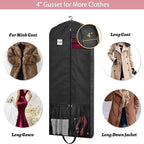 Dress Bags for Gowns Long, 65" Dress Garment Bags for Hanging Clothes, Dress Bags for Closet Storage and Traveling, Foldable Dress Cover