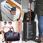 Fintie Luggage Tags, Privacy Cover ID Label with Stainless Steel Loop and Address Card for Travel Bag Suitcase, Us-Flag (2 Piece)