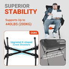 Overmont Oversized Camping Chair for Adults - 400lbs Support Heavy-Duty Padded Seat Outdoor Portable Folding Chair with Cooling Bag Cup Holder Carry Bag Comfortable for Sport Garden Beach Fishing Lawn