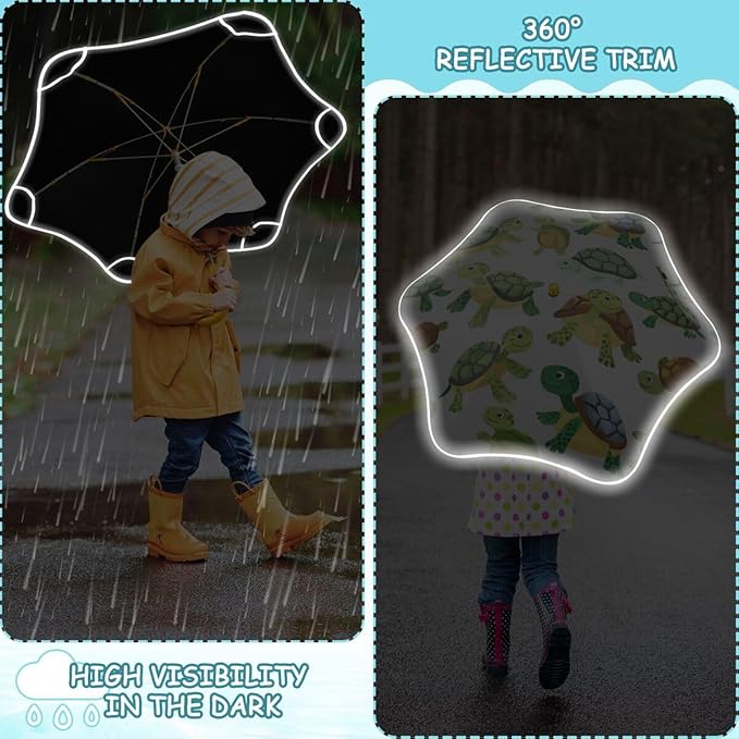 ALAZA Kids Umbrella Stick Umbrellas Cute Umbrella for Boys Girls Toddler UV/Sun Rain Windproof