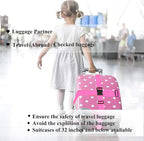 2 Pack Suitcase Belts, Adjustable Luggage Straps, Bright Colors Travel Packing Straps with Quick Release Buckle (Pink)