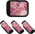 2 PC Luggage Handle Wrap Luggage Handle Covers Tags for Suitcase Bags Travel Luggage Handle Identifier Gripper Pink Marble