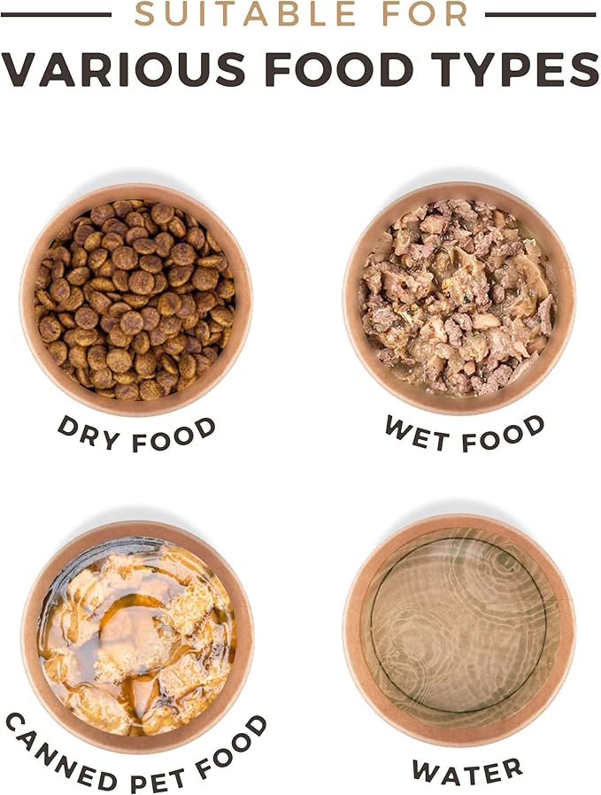 Small Dog Bowls - 25 Compostable Disposable Feeding Bowls for Dogs and Cats - Good for Dry or Wet Food, Hot or Cold Pet Food, and Travel