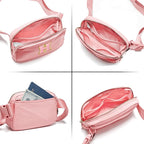 Gitus Customizable Belt Bag Fanny Pack for Girls Age 6-8 & 8-10 with Initial - Trendy Teen Girl Gift (Light Pink-H)