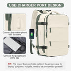 coofay Expandable Travel Backpack For Women Men Airline Approved Personal Item Backpack For Airlines Carry On Backpack Flight Approved Waterproof Backpack For Traveling On Airplane Travel Bag