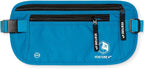VENTURE 4TH Money Belt for Travel – Slim Hidden Under-Clothes RFID Blocking Anti-Theft Passport Holder & Travel Wallet Pouch for Men & Women to Protect Cash, Cards & Documents (Blue)