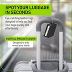 Untethered 4-Pack Luggage Tag Set | Durable Luggage Tags for Suitcases & Travel Bags | Bag Tag & Name ID Identifiers | Suitcase Tags for Easy Luggage Identification