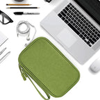 CAAORDKSO Electronics Organizer Travel Case, Travel Cable Organizer Bag Pouch Electronic Accessories Carry Case Waterproof Electronic Bag for Cable, Cord, Charger, Power Bank, Earphone (Green)