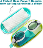 Swim Goggle Case For Swimming Goggles, Swimmer Gifts for Kids Teens Adults, Silicone Cases with Drain Hole