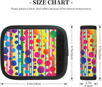 2 Pack Retro Polka Dot Striped Rainbow Luggage Handle Wraps Suitcase Tags Identifiers for Travel Accessories