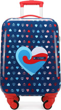 Nautica Kids Luggage - 18" Rolling Hardside Upright Carry-on Suitcase with Spinner Wheels, Peace Print