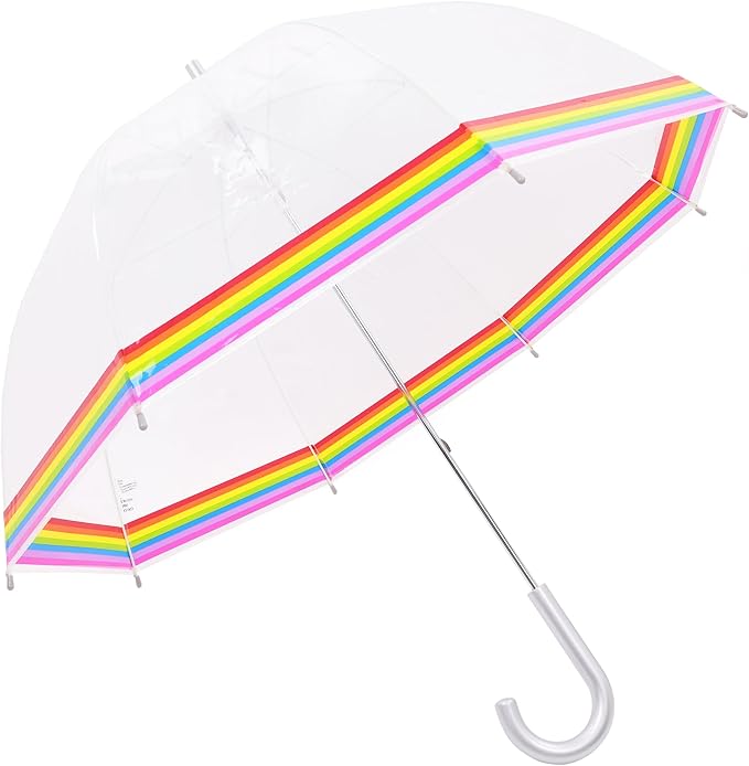Capelli New York Adult Umbrella, Clear Umbrella for Rainy Days, Travel Essentials, Must-Have College Dorm Essentials