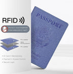 Passport Holder, Passport Wallet For Women (Purple)