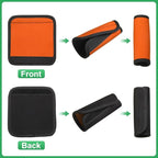 uxcell 3 Pcs Luggage Handle Wrap for Suitcase, Neoprene Handbag Grip Cover Protector Luggage Identifiers Suitcase Handle Wraps for Luggage Shopping Bag Travel Bags, Orange