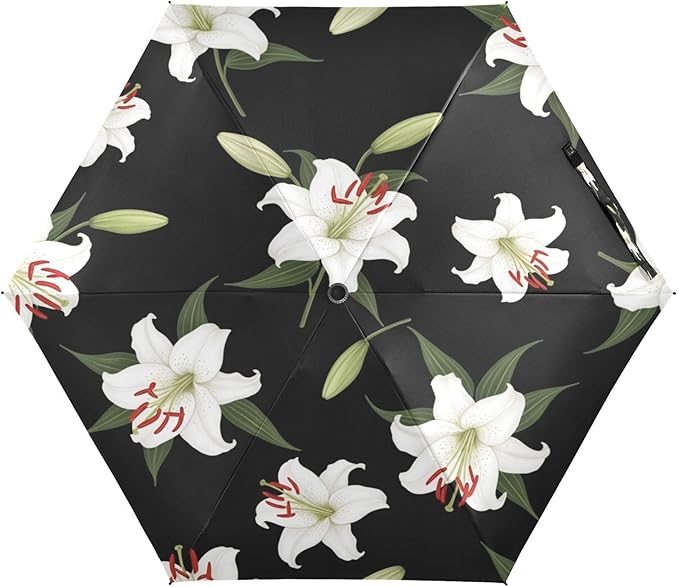 Cowboy Boots Pattern Umbrellas for Rain Windproof Small Folding Compact Mini Travel Umbrella for Purse Lightweight Portable Pocket for Women
