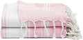 Cotton Turkish Beach Towel with Towels Oversized 36"x72" Pool Absorbent Extra Large Quick Dry Sand Travel Towel (Pink, 2 Pack)