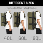 MIER Water Resistant Backpack Duffle Heavy Duty Convertible Duffle Bag with Backpack Straps for Gym, Sports, Travel