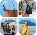 Travel Compact Umbrella, Folding Travel Umbrella for Rain and Shine Small, Windproof Automatic Open/Close, Portable Umbrellas