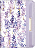Passport Holder Cover Travel RFID Blocking Passport Cover Cute Flowers Passport Wallet with Elastic Band for Women, Lavender