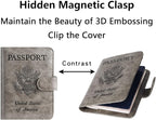 Airtag Passport Holder Cover Wallet RFID Blocking Leather Case Travel Essentials Luggage Accessories Travel Must Have(118#Grey)