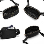 Gitus Belt Bag Fanny Pack Crossbody Bags with Initial Letter Patch Gifts for Wife Older Women Mother Coworker Bridesmaid Anniversary Travel Gifts Beach Gifts (Black-J)