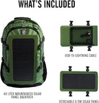 Outdoor Tech - Mountaineer Solar Backpack - Rugged 40L Outdoor Backpack with Flexible and Detachable 6.5W Solar Panel for Charging