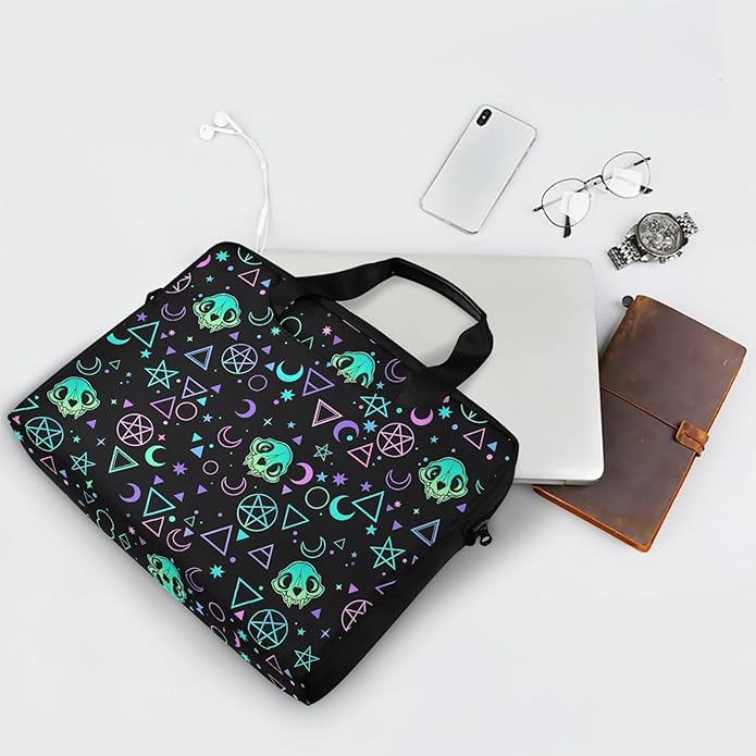 MNSRUU Laptop Bag for 15.6 inch Black Gothic Bats