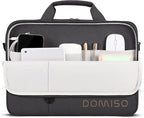 DOMISO 15.6 inch Laptop Bag Business Briefcase Water-resistant Notebook Messenger Shoulder Bag for 15.6" ASUS ZenBook Chromebook 15/Lenovo Ideapad ThinkPad/HP Pavilion 15 Envy 15,Black