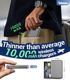 Portable Charger for Magsafe Power Bank - 10000mAh Magnetic Phone Charger, USB-C 20W PD Fast Charging, Slim Wireless Battery Pack for iPhone 17/16/15/14/13 Series,for Travel Cruise Essentials-Smoke