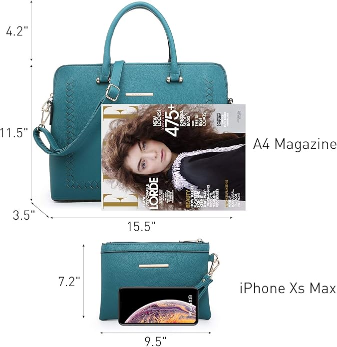 Dasein Laptop Bag for Women 14 Inch Computer Shoulder Bag Large Capacity Messenger Bag Business Office Professional Work Tote