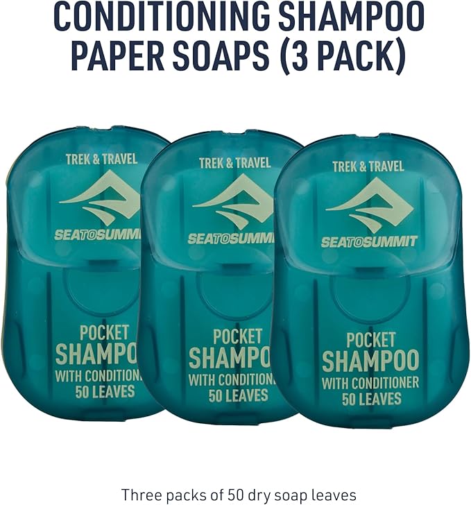 Sea to Summit Trek and Travel Pocket Conditioning Shampoo, 3-Pack