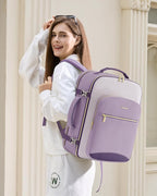 LOVEVOOK 40L Large Travel Backpack for Women, Carry on Backpack Airline Approved, Waterproof Travel Essentials fits 18" Laptop, TSA Personal Item Travels Bag Sports Backpack with 3 Packing Cubes
