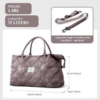 HYC00 Travel Duffel Bag,Carry-on Overnight Weekender Bags for Women,Sports Tote Gym Bag with Wet Pocket