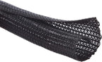 Alex Tech 20ft - 1.5 inch Cord Protector Wire Loom Tubing Cable Sleeve Split Sleeving for USB Cable Power Cord Audio Video Cable - Protect Cat from Chewing Cords - Black