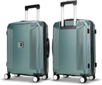 20 Inch Lightweight Expandable Carry On Luggage, PC Hardside Suitcase with Spinner Wheels & TSA Lock, Carry-on 20-Inch, Green