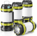 AlpsWolf Camping Lantern Rechargeable , Alpswolf Camping Flashlight 4000 Capacity, 6 Modes, IPX4 Waterproof, Led Lantern Camping, Hiking, Outdoor Recreations (4pack-Green)