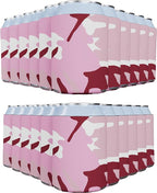 PartyPrints 1000 Pack Camo Pink Blank Can Cooler Sleeves, Customizable Bulk Can Coolers, Extra-Thick Collapsible Drink Insulator Sleeve, Beer Can Coolers for Party Beverages