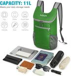 G4Free Lightweight Packable Hiking Backpack for Men Women Small Hiking Daypacks Foldable Shoulder Pack Casual Outdoor Bag 11L