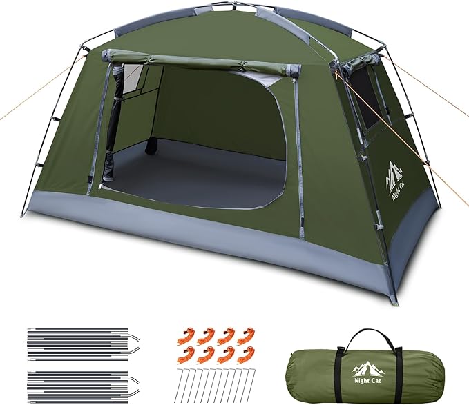 Night Cat Backpacking Tent for Camping: Portable 1-2 Person Hiking Waterproof Tent Quick Setup and Compact for Outdoor Festivals