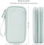 Electronic Organizer Travel Cable Accessories Bag,Electronic Organizer Case,Electronic Accessories Organizer Bag for Power Bank, Charging Cords, Chargers, Mouse, USB Cable, Earphones (Mint Green)