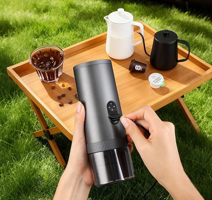 3-in-1 Portable Espresso Machine with Self-Heating, 20 BAR Pressure, 7800mAh Battery – Compact Travel Coffee Maker for Capsules, Ground Coffee & Iced Brew, Perfect for Camping, Hiking, Office