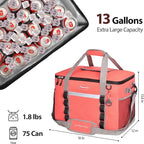 Maelstrom Collapsible Soft Cooler Bag,35/55/75 Cans Beach Cooler with Flip Top Lid, Ice Chest, Leakproof & Portable for Beach, Camping, Road Trips & Grocery Shopping